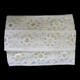 55mm Wide Indian Floral Embroidary Lace with Sequins - White - 4M